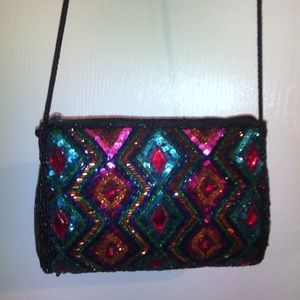 Multi Color Sequin Purse